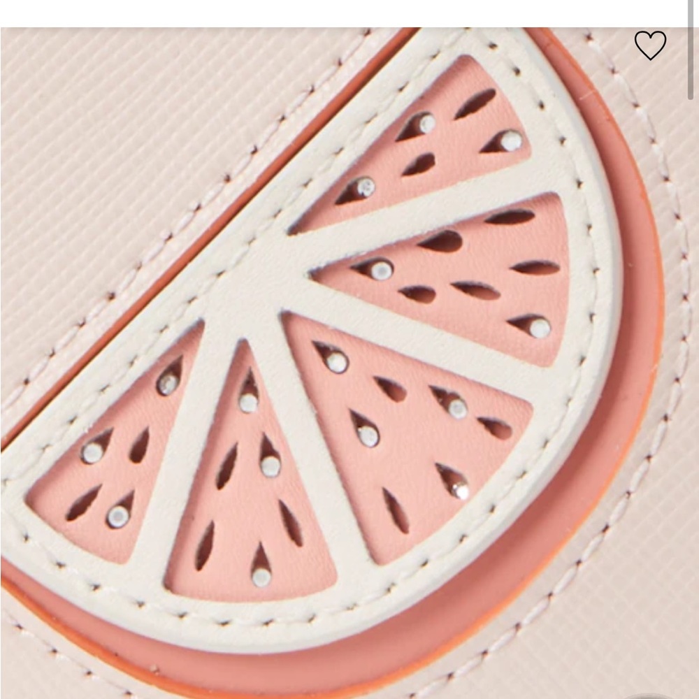 Last One! NWT Kate Spade Grapefruit Tini Embellished Compact Wallet - Picture 6 of 7
